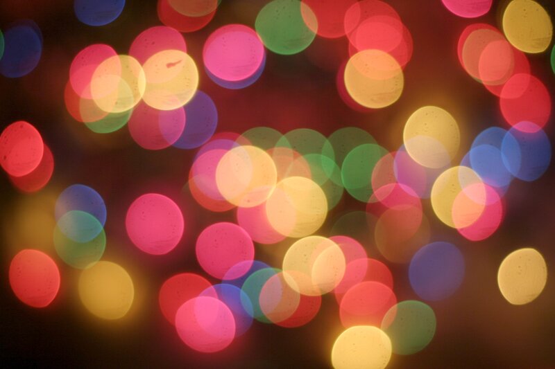 Colorful Bokeh Lights — Red, Festive
