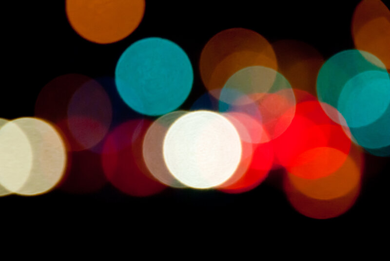 Colorful Bokeh Lights — Red