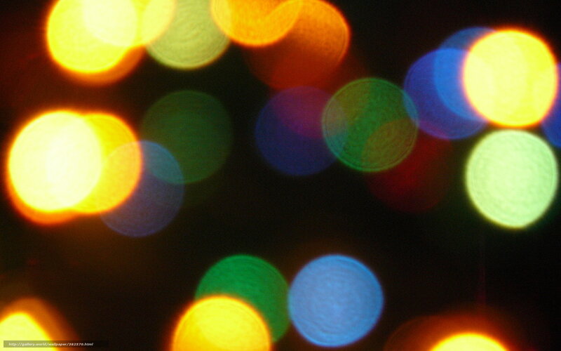 Colorful Bokeh Lights — Yellow, Abstract, Night