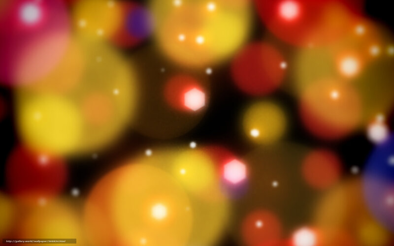 Colorful Bokeh Lights — Yellow, Dreamy, Abstract, Blur, Dark Background