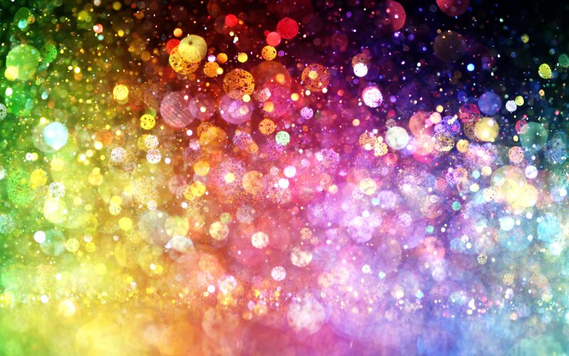 Colorful Bokeh Lights — Yellow, Vibrant, Abstract