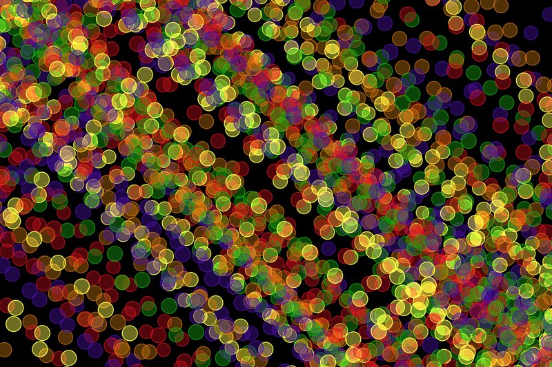 Colorful Bokeh Lights — Yellow, Vibrant, Night