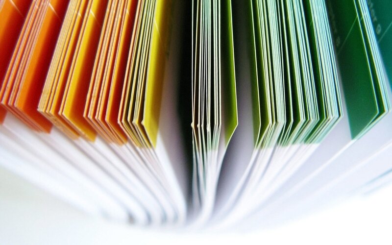 Colorful book pages