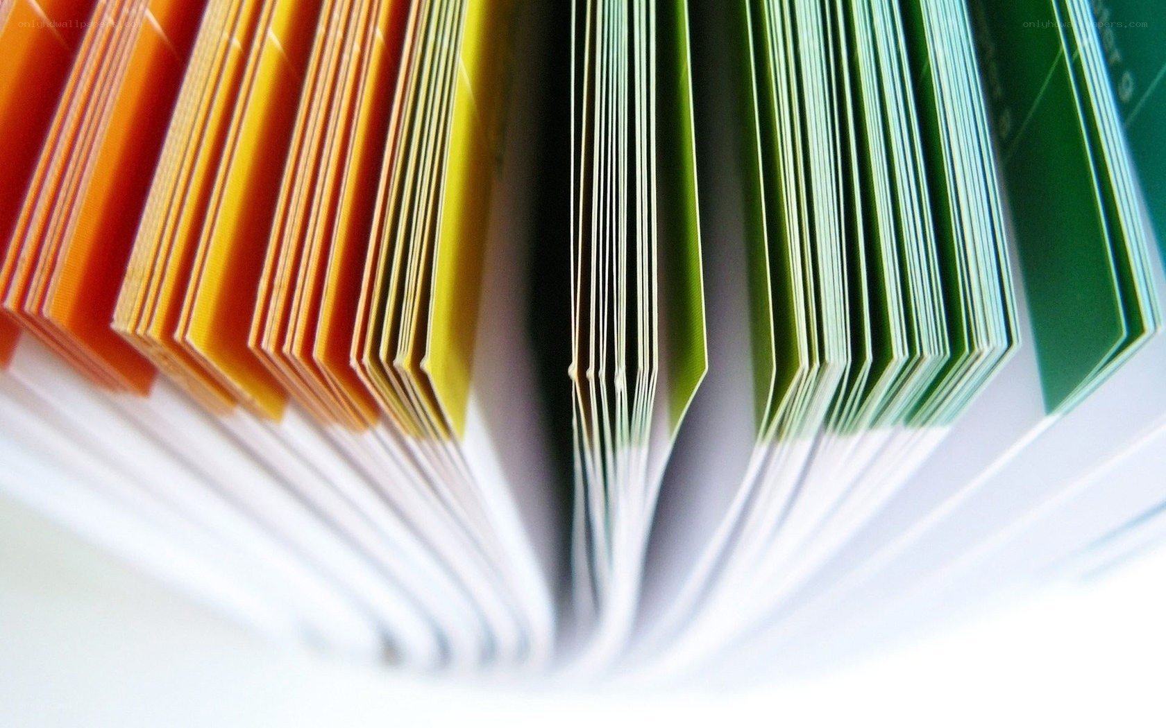 Colorful book pages