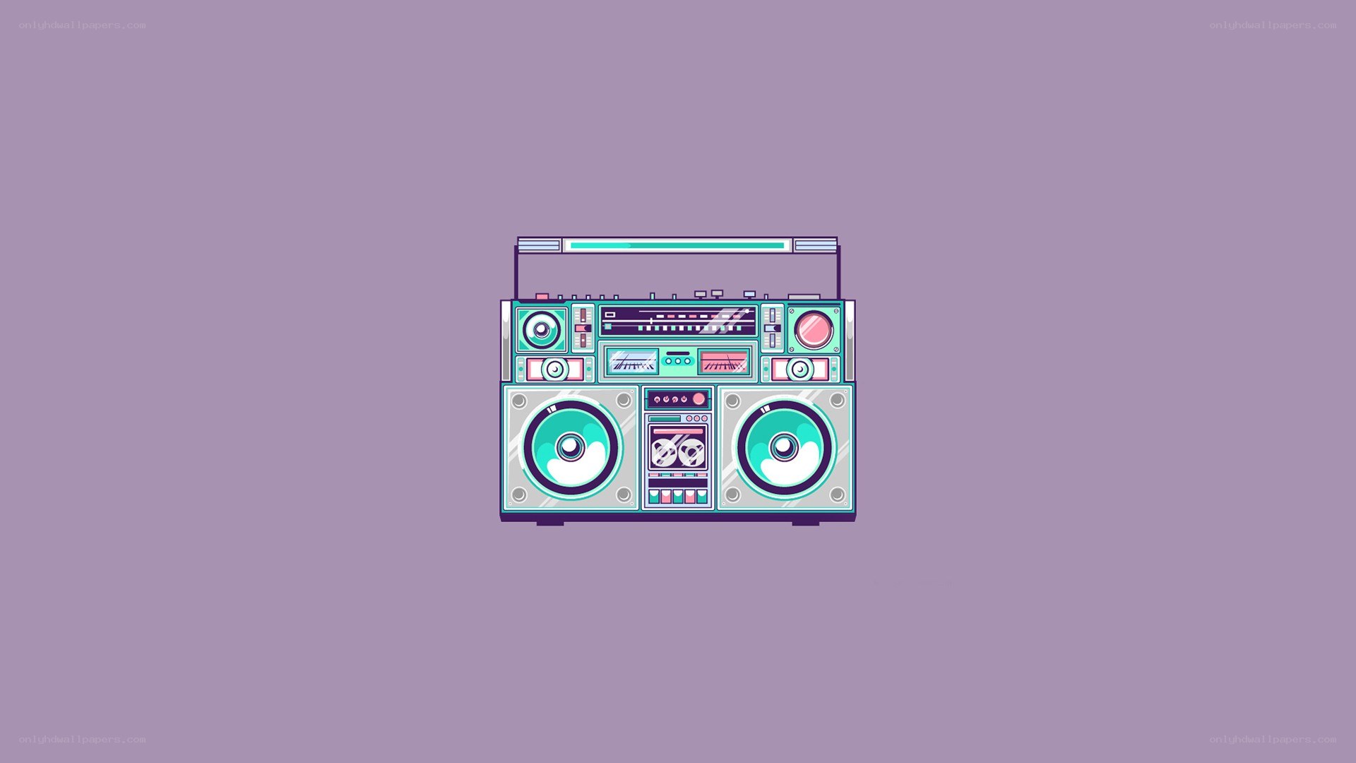 colorful boombox illustration