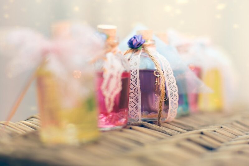 Colorful Bottles on Mat