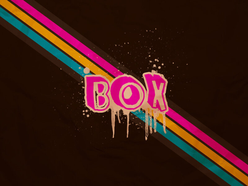 colorful box text design