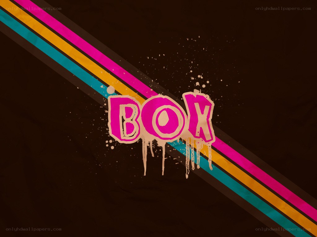 colorful box text design