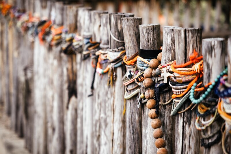 Colorful Bracelets on Wood