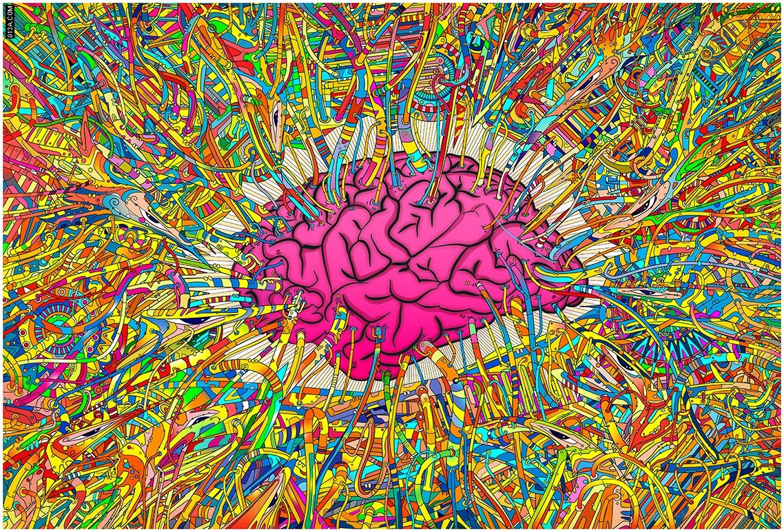 Colorful brain illustration