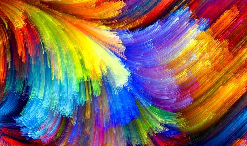Colorful Brush Strokes — Blue