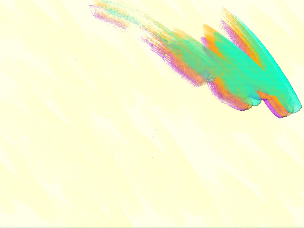 colorful brushstroke on yellow
