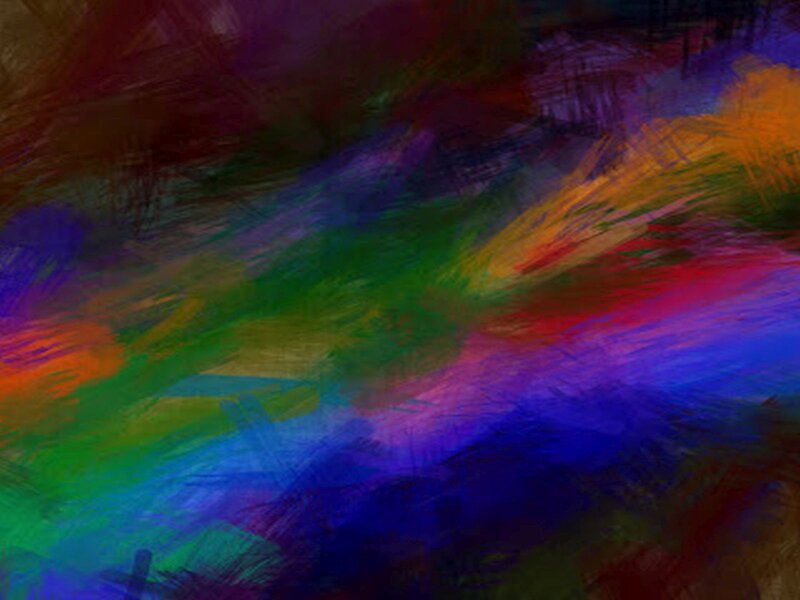 Colorful Brushstrokes — Blue, Vibrant
