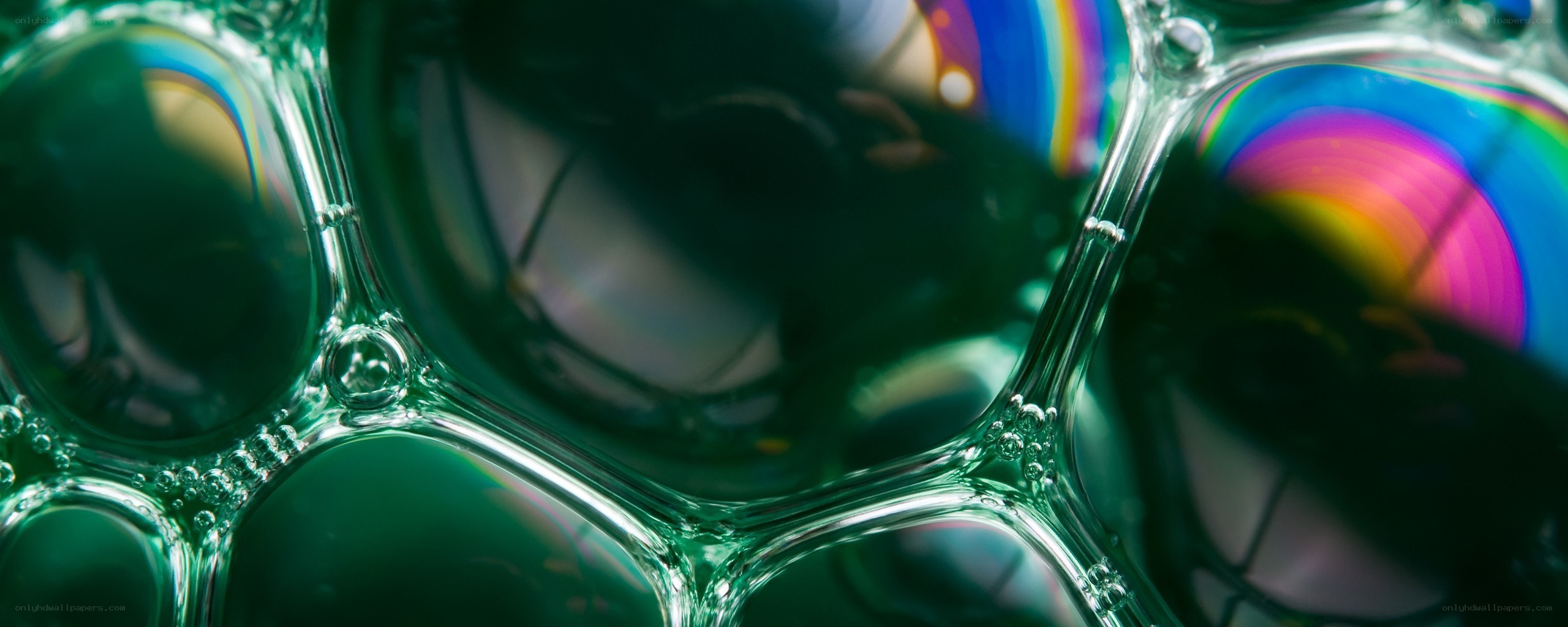 Colorful bubble foam close-up