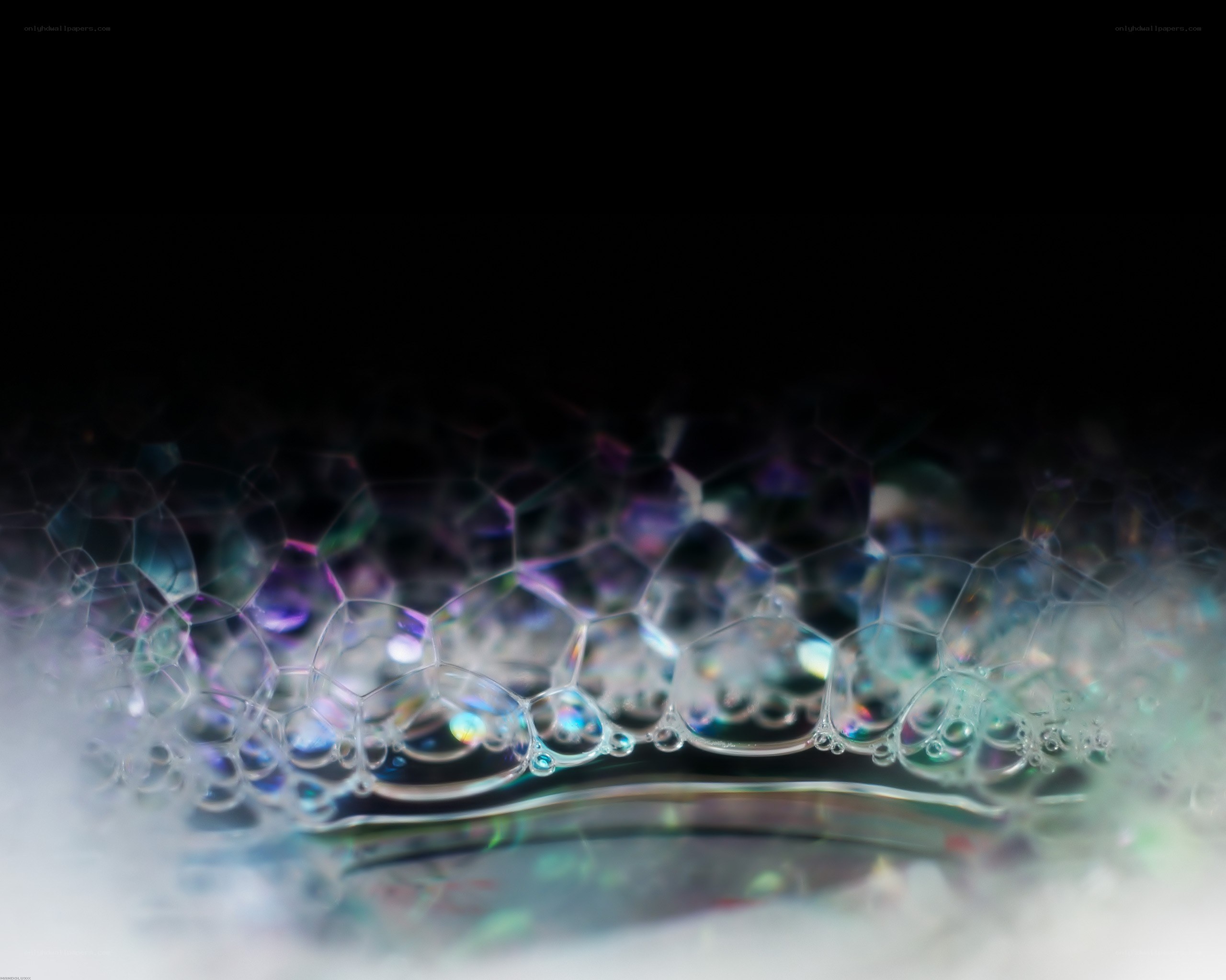 Colorful bubble foam close-up