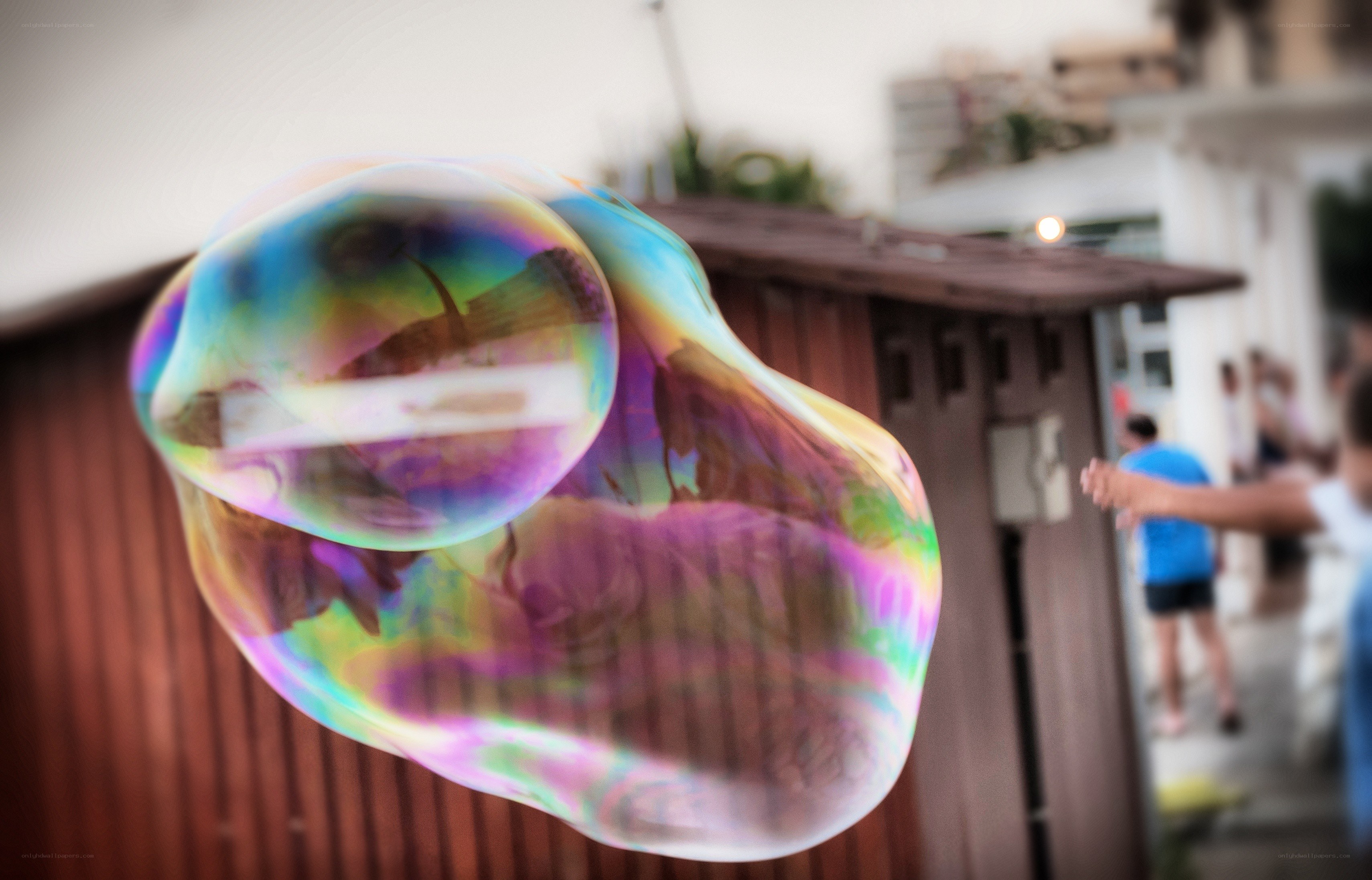 Colorful bubble in the air