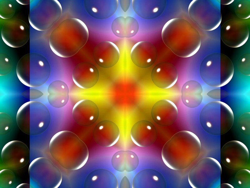 Colorful bubble mandala