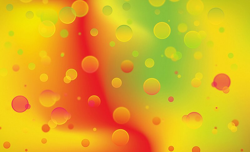 Colorful Bubble Pattern — Yellow