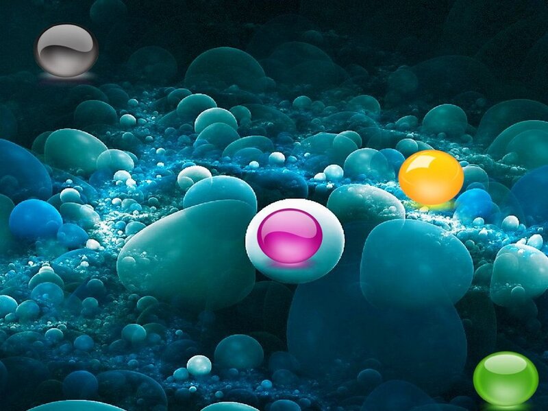 Colorful Bubbles in Liquid — Blue