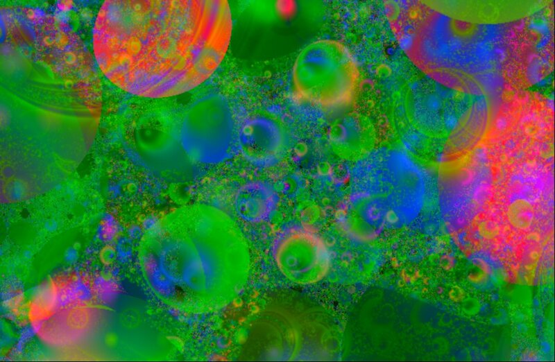 Colorful Bubbles in Liquid — Green