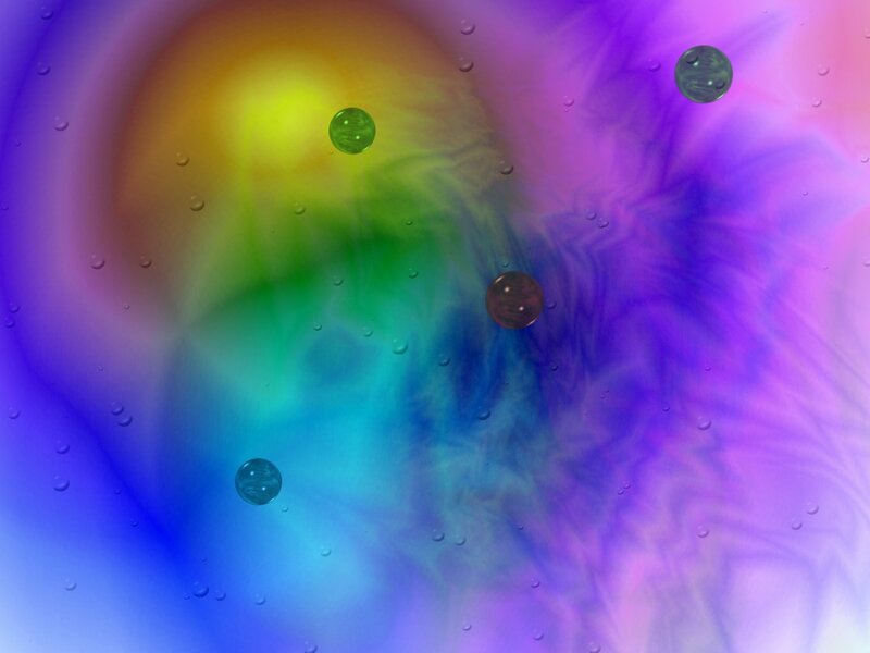 Colorful Bubbles in Liquid — Purple