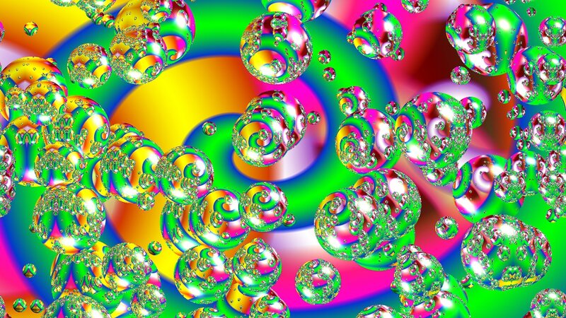 Colorful Bubbles in Swirl