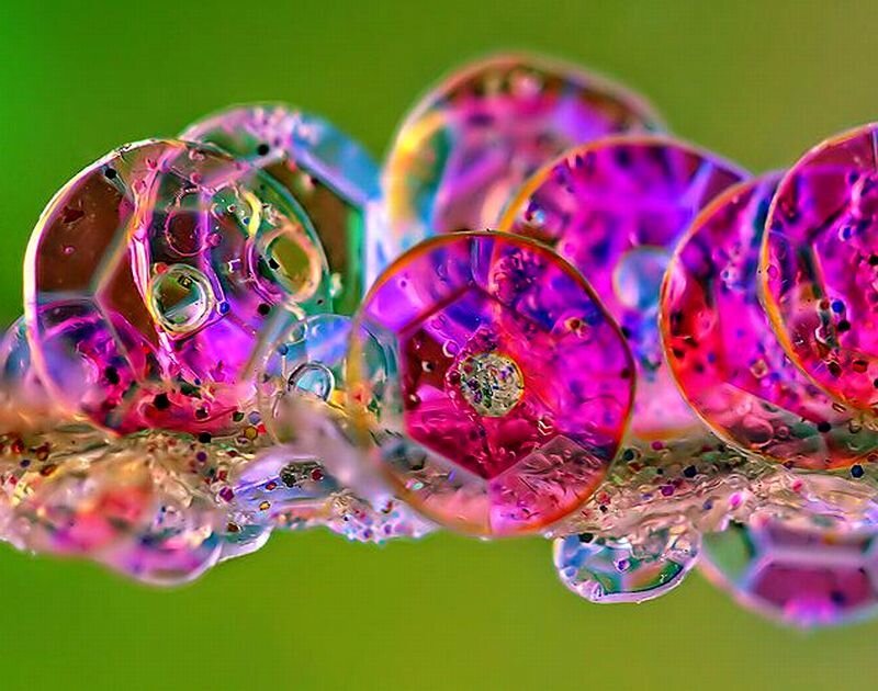 Colorful Bubbles in Water