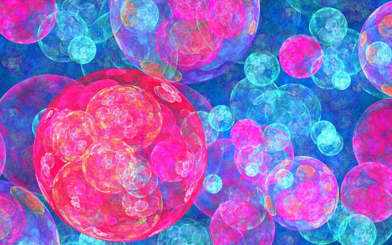 Colorful Bubbles — Pink