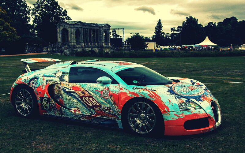Colorful Bugatti Veyron