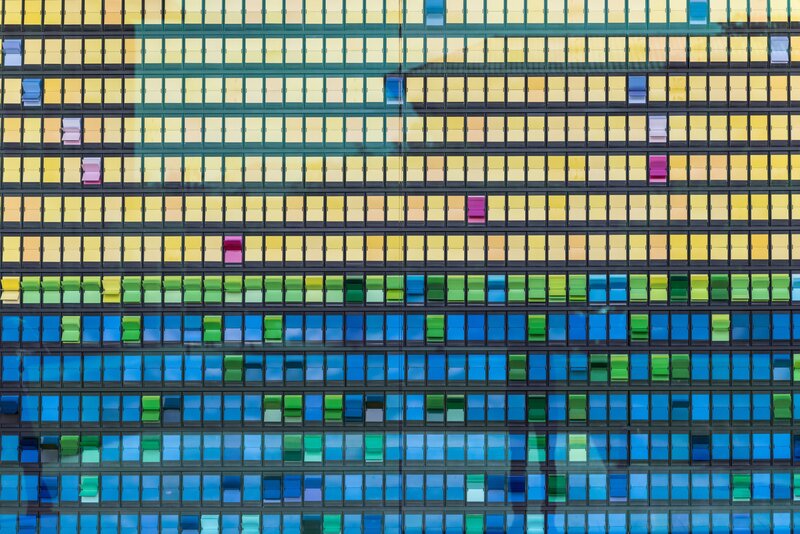 Colorful building facade
