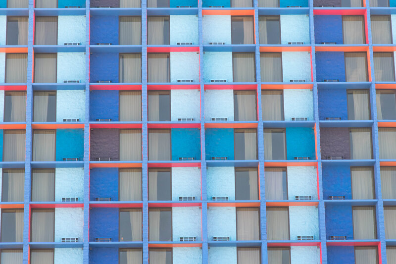 Colorful Building Facade — Blue