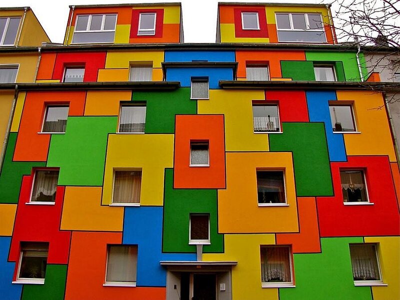 Colorful Building Facade — Yellow