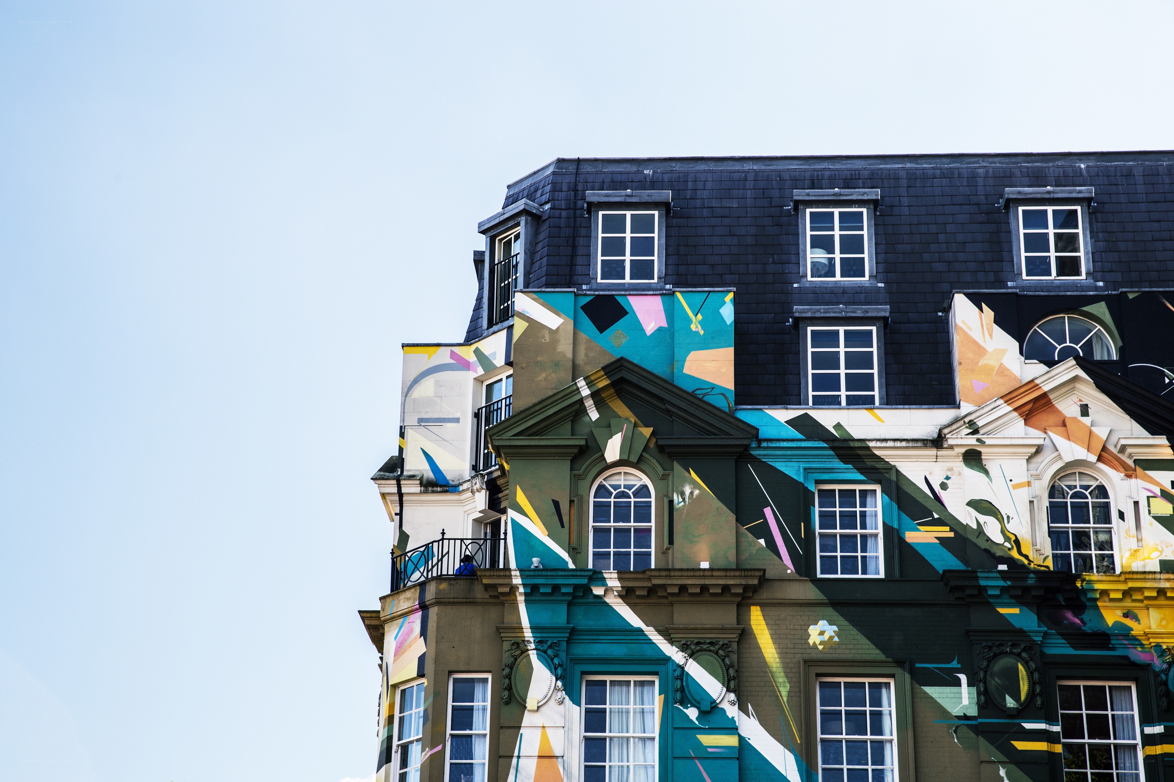 colorful building mural