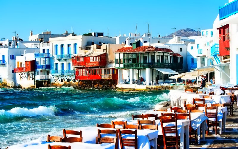 Colorful Buildings by Sea