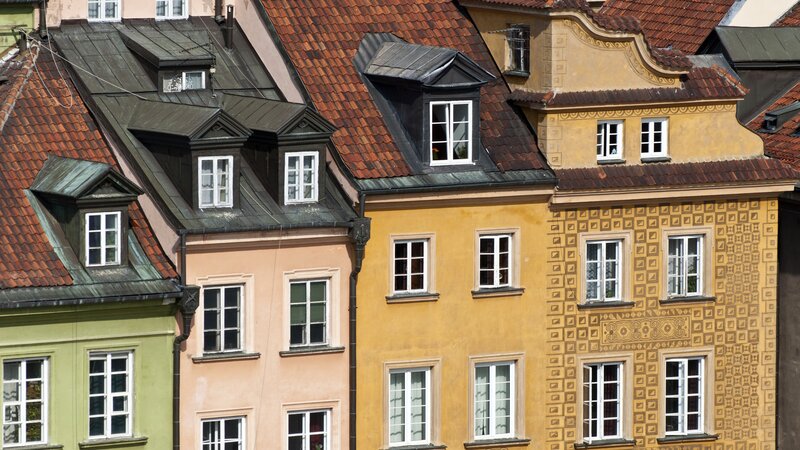 colorful buildings in a city