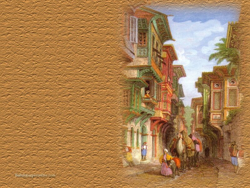 Colorful Buildings in Alley
