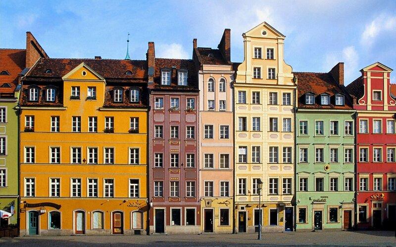 Colorful buildings in Gdansk