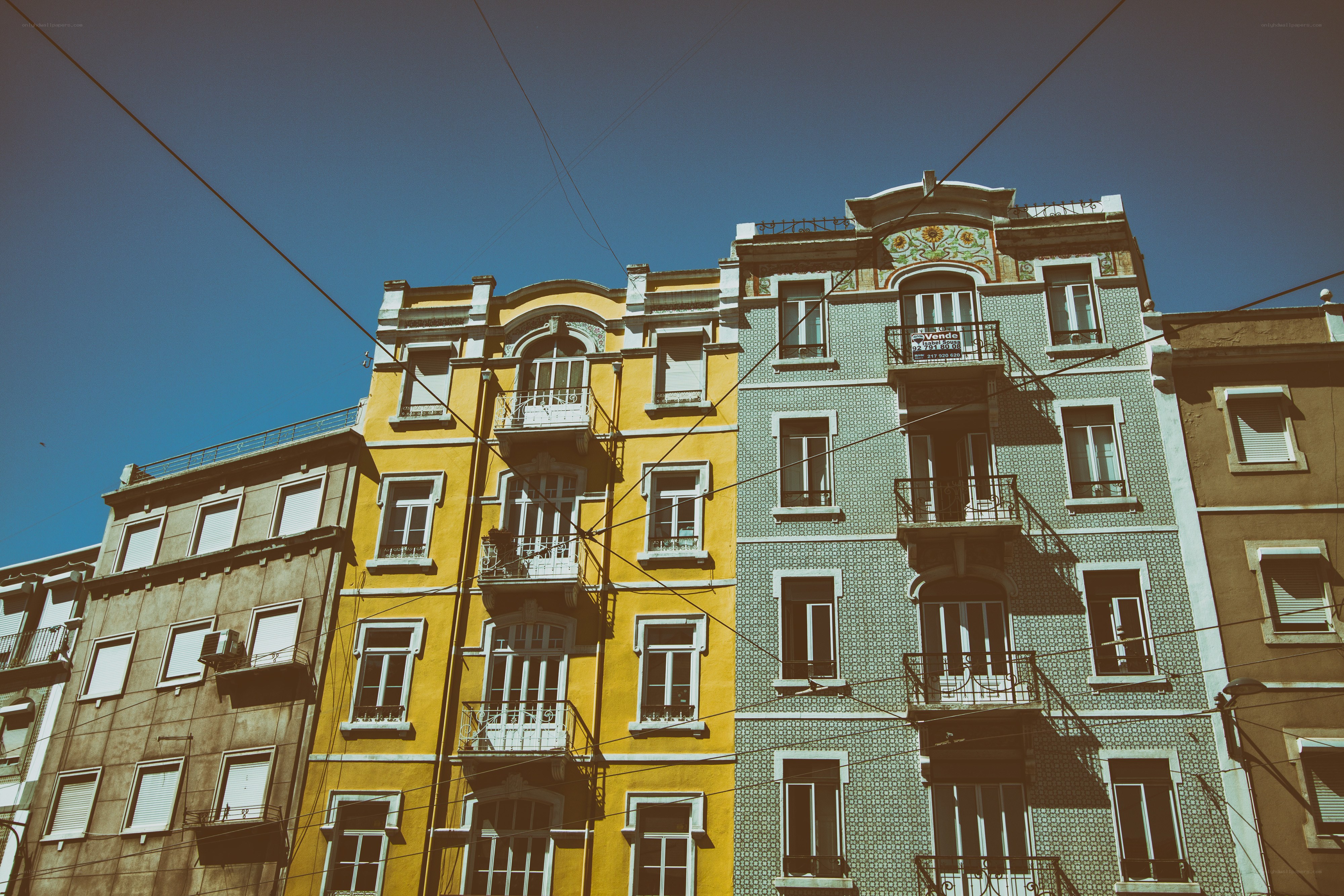 Colorful buildings in Lisbon