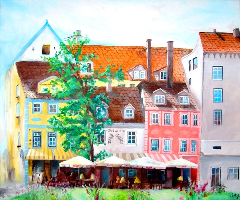 Colorful Buildings in Town — Yellow