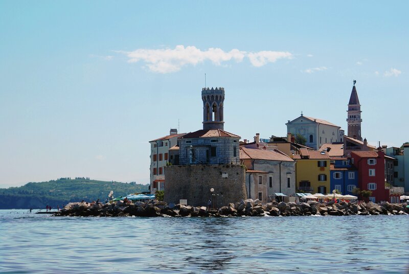 Colorful Buildings on Island