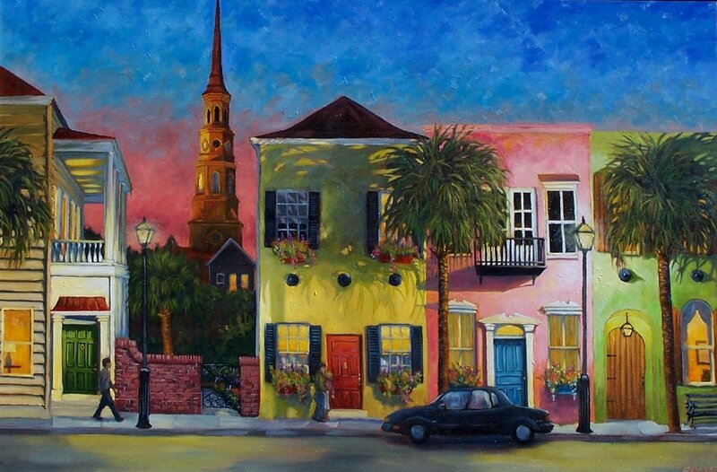 Colorful Buildings Street