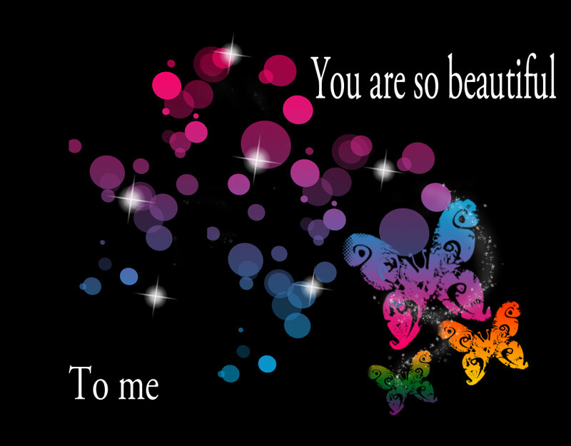 Colorful Butterflies — Black, Dreamy, Night