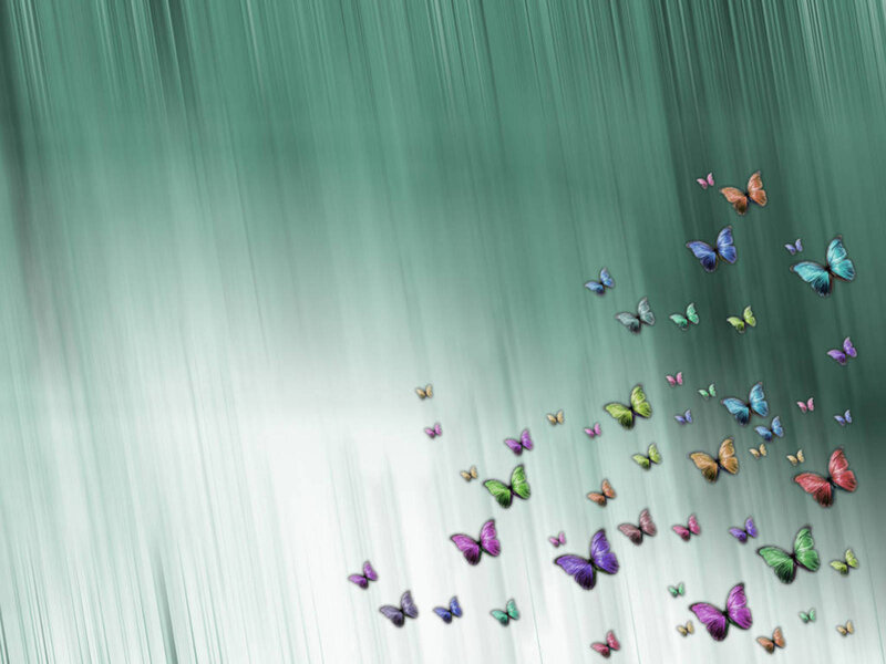 Colorful Butterflies — Green
