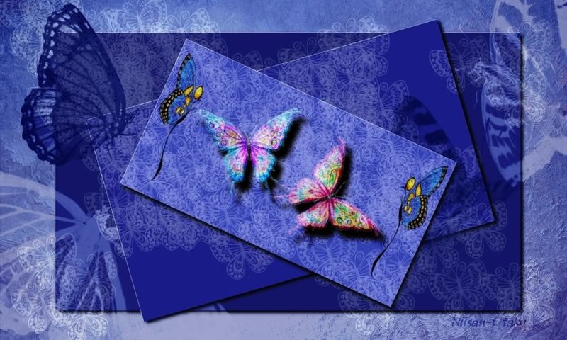 Colorful Butterflies on Cards