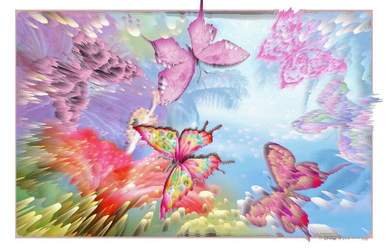 Colorful Butterflies — Pink, Dreamy