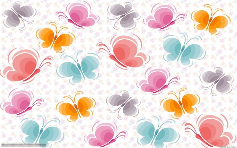 Colorful Butterflies — Pink, Playful