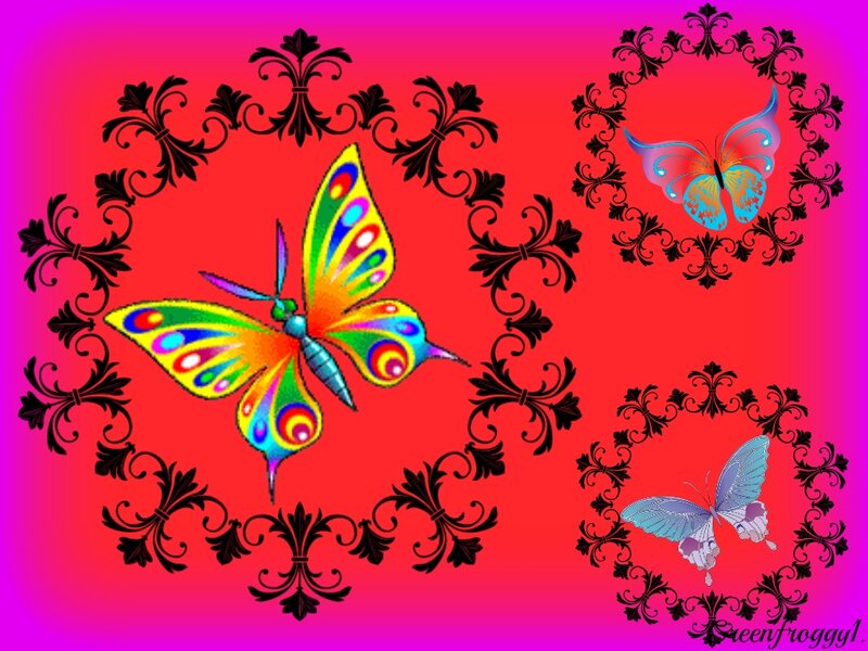 Colorful Butterflies — Red