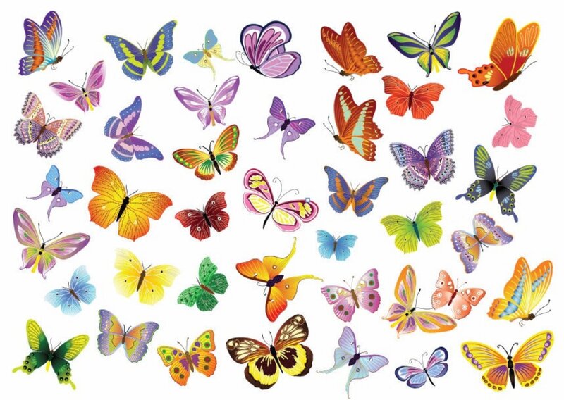 Colorful Butterflies — Yellow