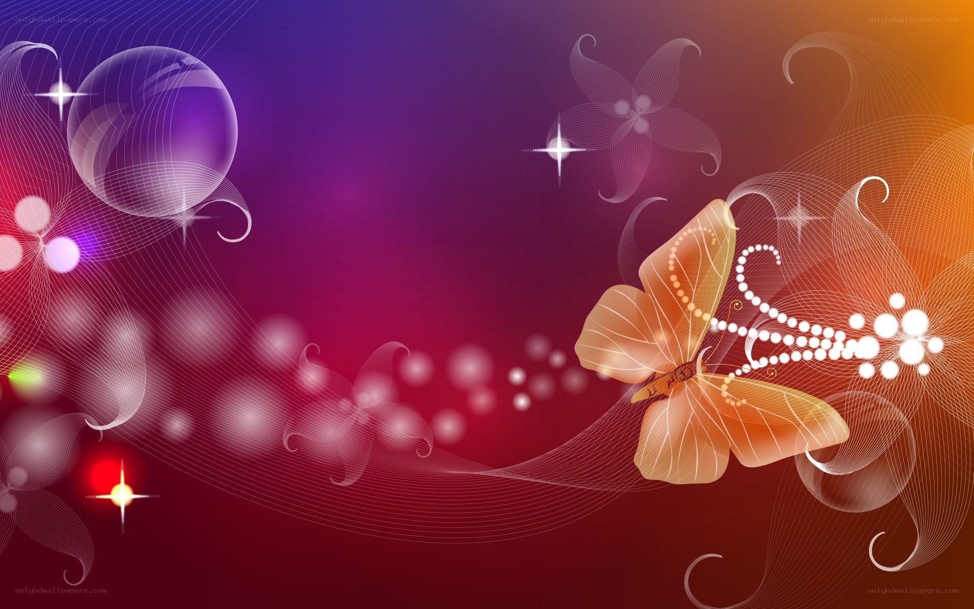 Colorful butterfly abstract background