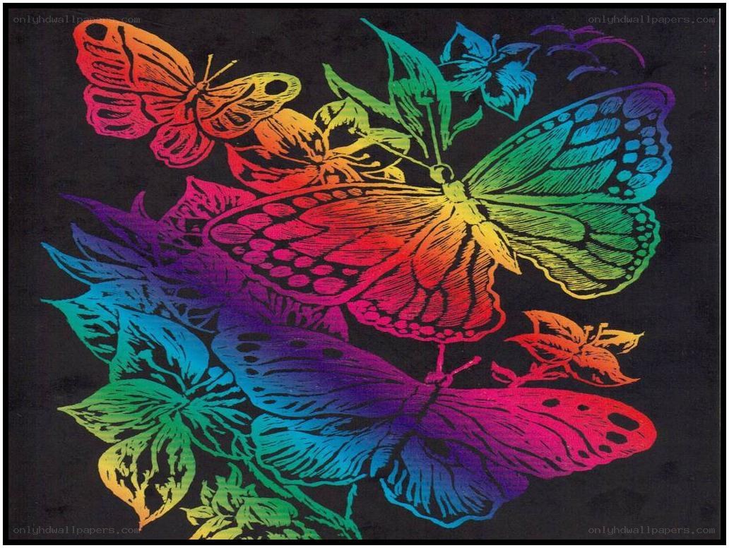 colorful butterfly art